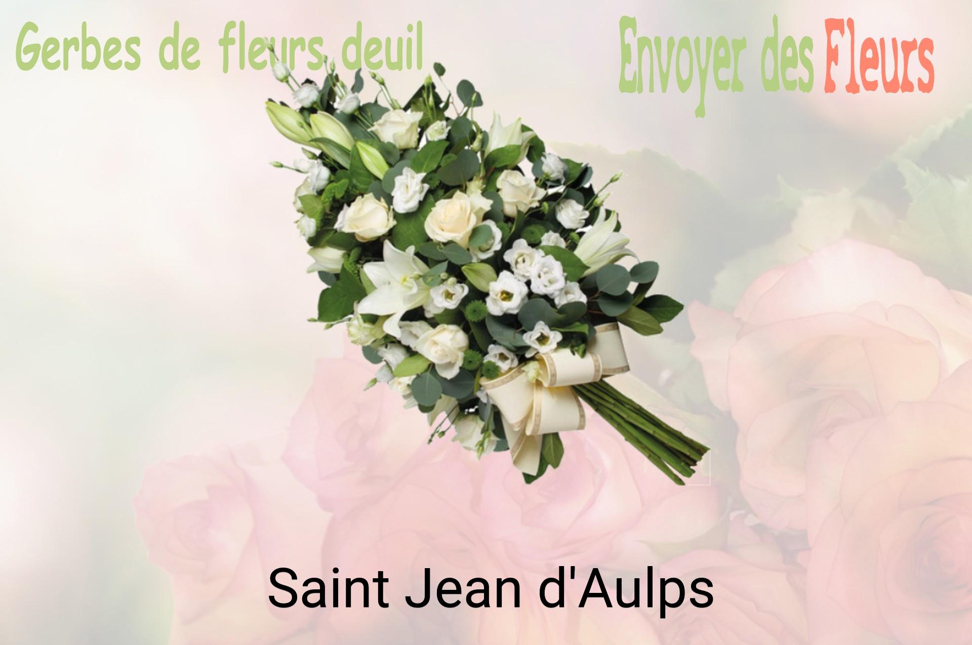 Gerbe de fleurs de deuil livrée à Saint-Jean-d'Aulps